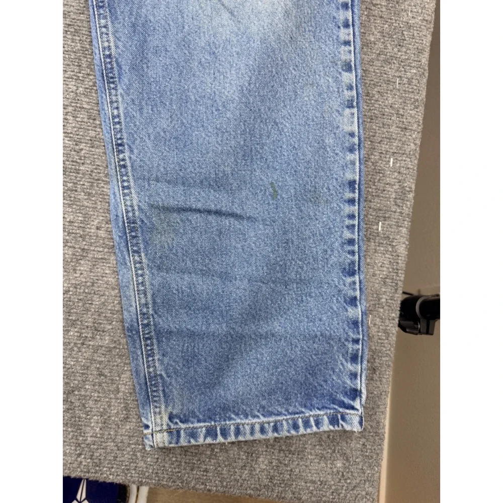 Carhartt Mens Relaxed Fit Denim Jeans Light Wash Blue 42x30 B17 DST Distressed‎